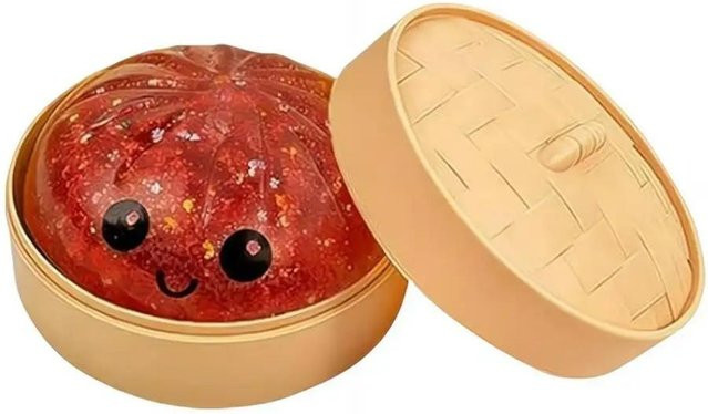 Discover Intime Glitzer Knödel Squishy mit Dampfgarer, roter Sensorischer Ball - Bild 1