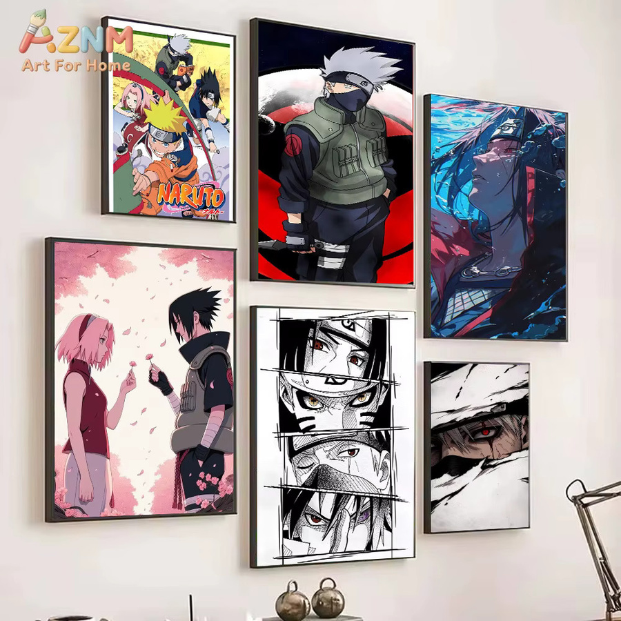 Kayou Naruto Team 7 Leinwandgemälde mit Uzumaki Naruto, Sasuke, Sakura und Kakashi als Wandkunstdruck in Mehrfarbig, rechteckig und ohne Rahmen - Bild 4
