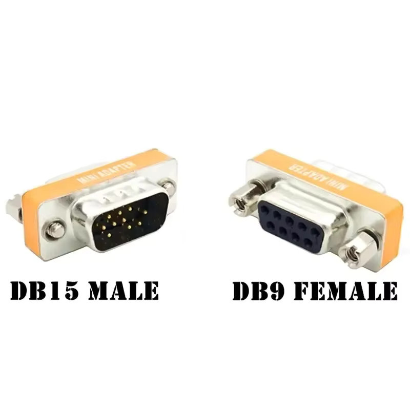 BSN VGA Adapter von DB9 auf DB15 in Orange, D-SUB RGB Konverter mit serieller Schnittstelle - Bild 2