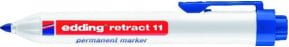 Edding Permanentmarker Retract 11 mit Druckmechanik und Bullet-Spitze, Blau - Bild 1