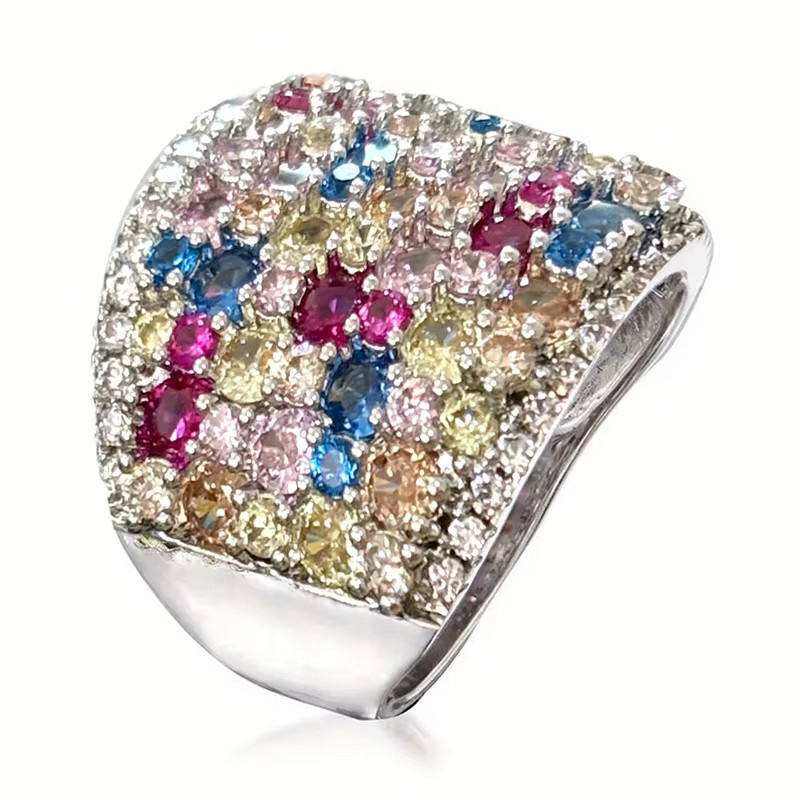 Huitan Heller Ring, mehrfarbig, Zirkonia, Damen - Bild 2