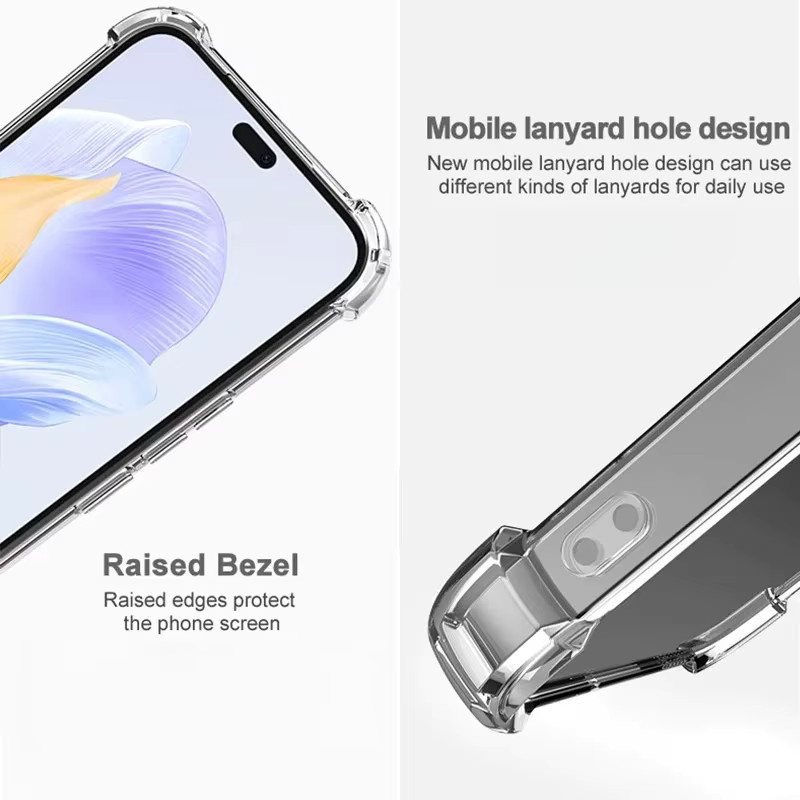 2er-Set stoßfeste TPU Handyhülle für OPPO Reno 13F in Transparent - Bild 4