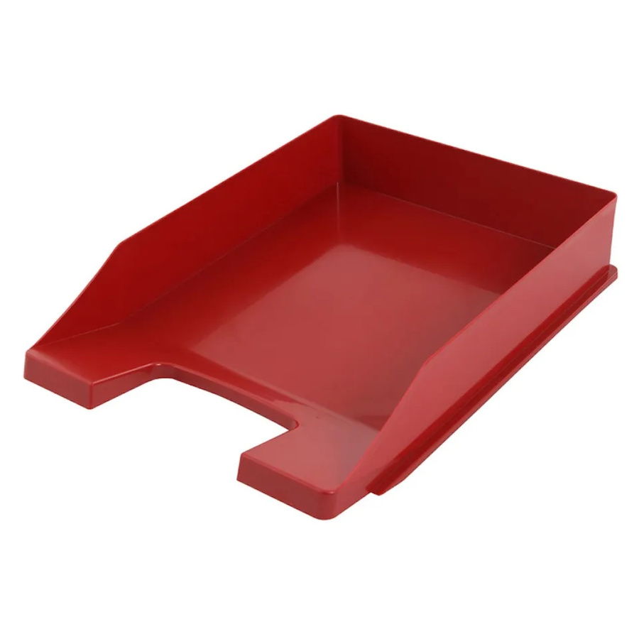 PROREGAL Stapelbare Briefablage aus Kunststoff für DIN A4, 10 Stück, Rot, H x B x T: 6,5 x 25,5 x 34,8 cm - Bild 2