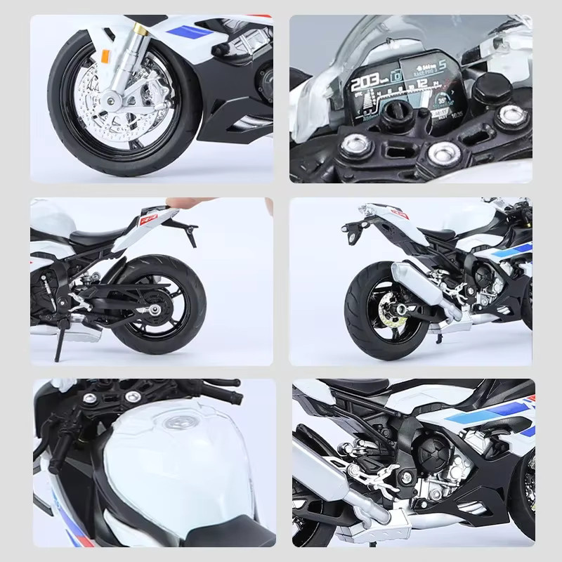MINI AUTO RRS1000 Motorrad, Modell, 1:12, Metall, mit Sound und Licht - Bild 3