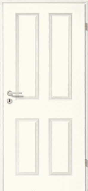 GetaDoor Zimmertür Brillant Classic 4004 in Weiß, Vollspan, Rechtsanschlag, B: 61 cm, H: 198,5 cm - Bild 1