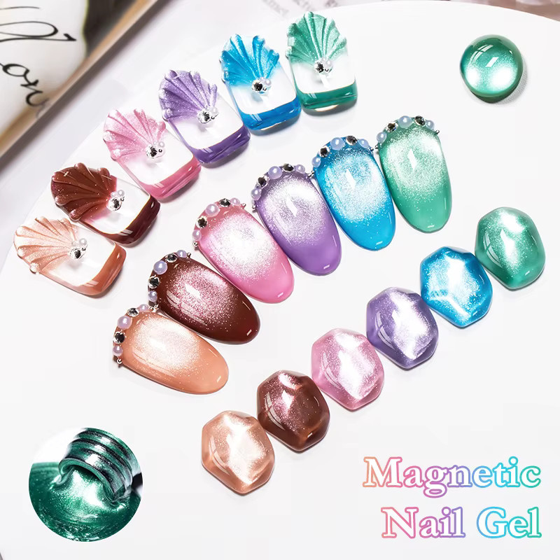 MEET ACROSS Jelly Moonlight Cat Magnetischer Gel-Nagellack, Glänzend - Bild 4