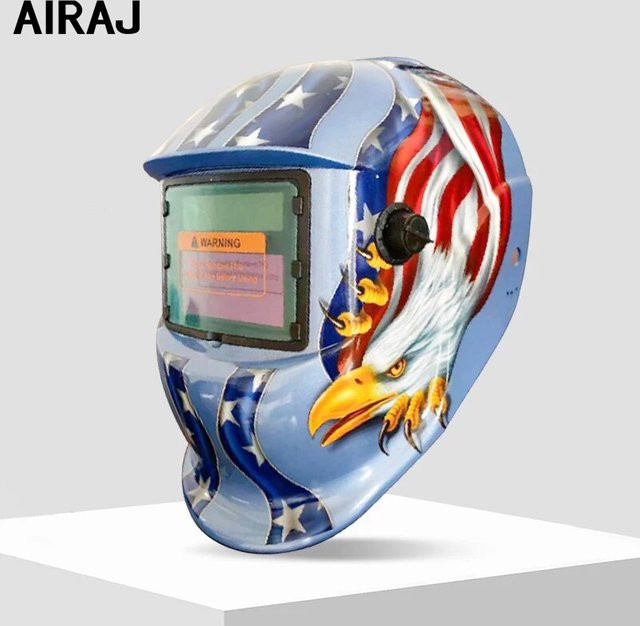 Airaj Schweißmaske mit solarbetriebener Automatik-Abblendfunktion für professionelle Schweißarbeiten in Multicolor - Bild 1