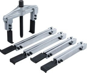 BGS Universal-Abzieher-Satz 2-armig, 7-teilig, 35 - 130 mm, silber/multicolour - Bild 1