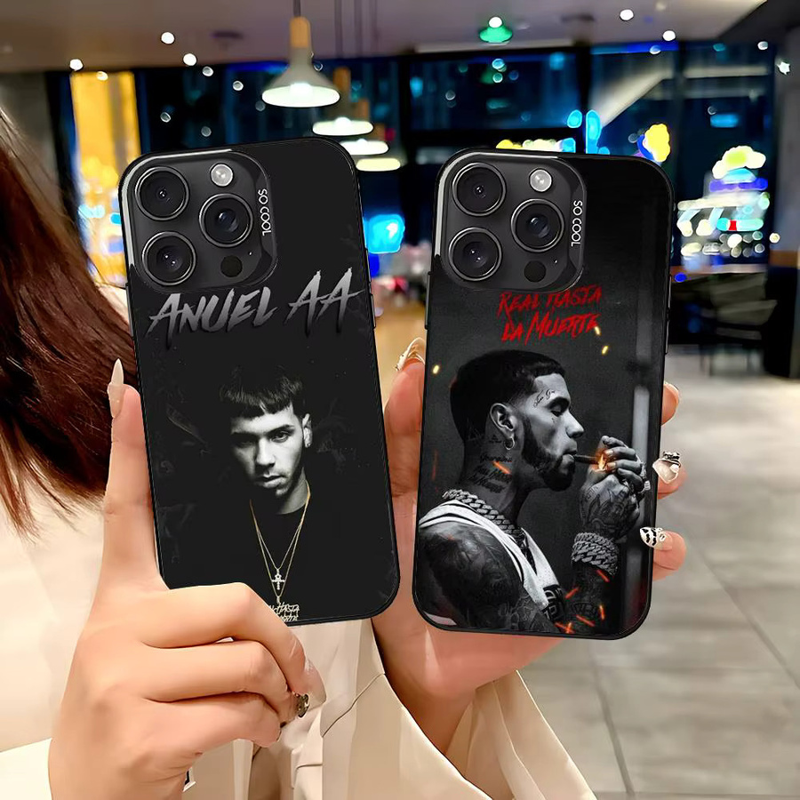 Stoßfeste Handyhülle im Anuel AA Design für Apple iPhone Modelle in Schwarz - Bild 2