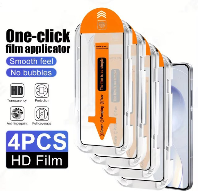 Displayschutz aus gehärtetem Glas mit oleophober Beschichtung für Apple iPhone 11 bis iPhone 18 Pro Max Plus, transparent - Bild 1