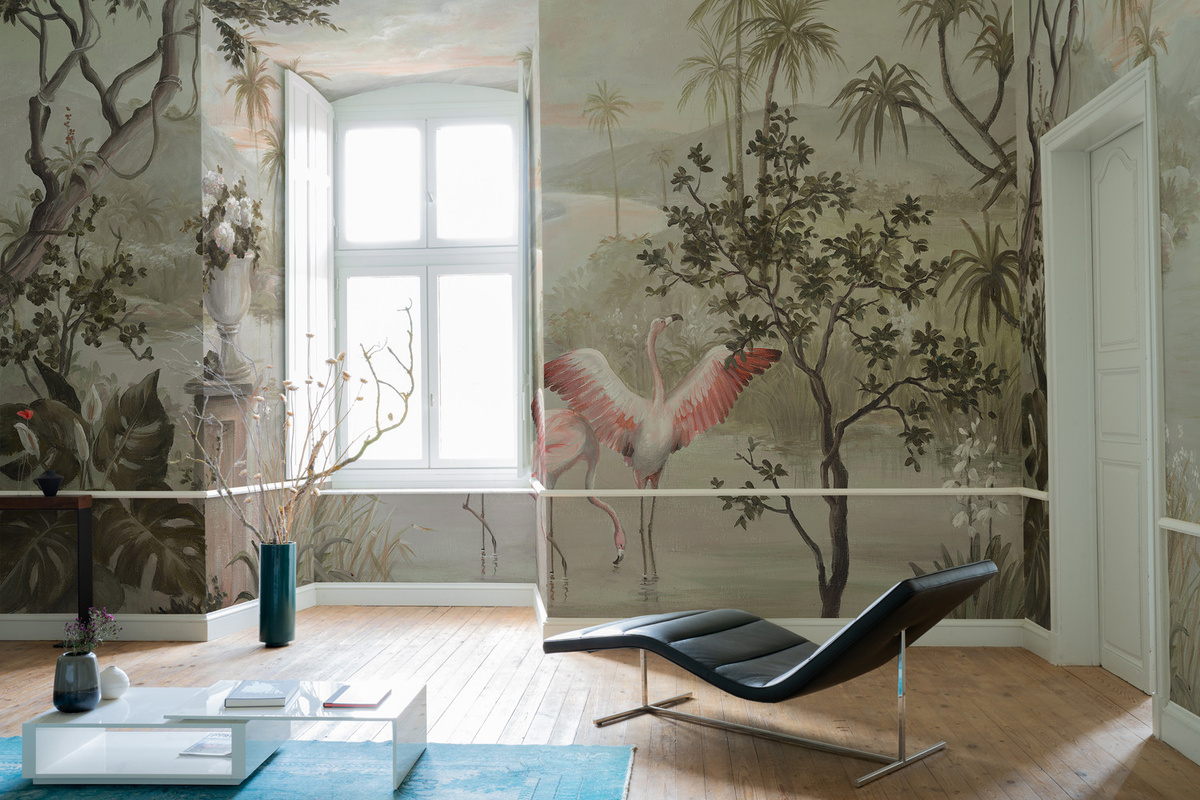 Coordonné Wandbild Landschaft mit Flamingos in Grau 8000015N - Bild 2