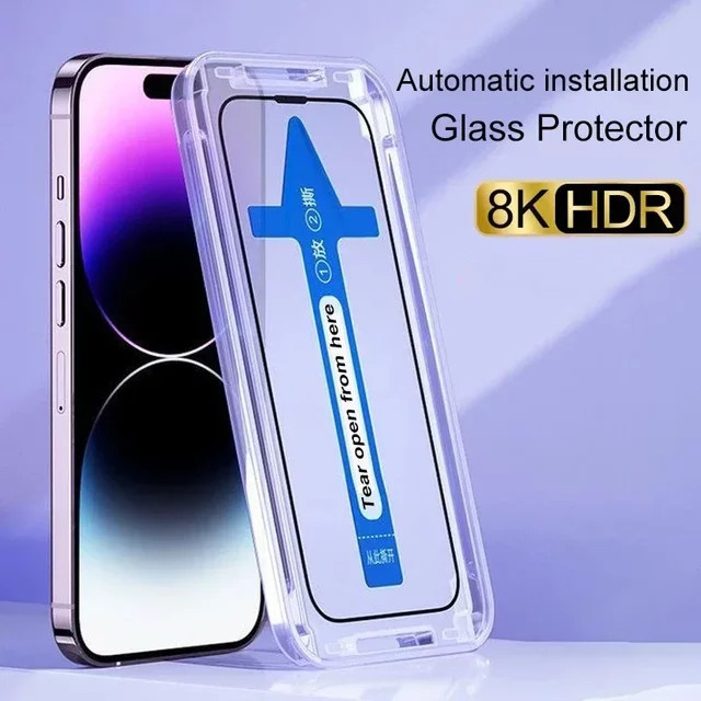 Honor Displayschutzfolie aus gehärtetem Glas mit automatischem Installationswerkzeug, transparent - Bild 1