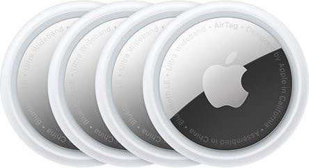 Apple AirTag 4er-Pack Bluetooth Ortungstracker in Weiß und Silber - Bild 1