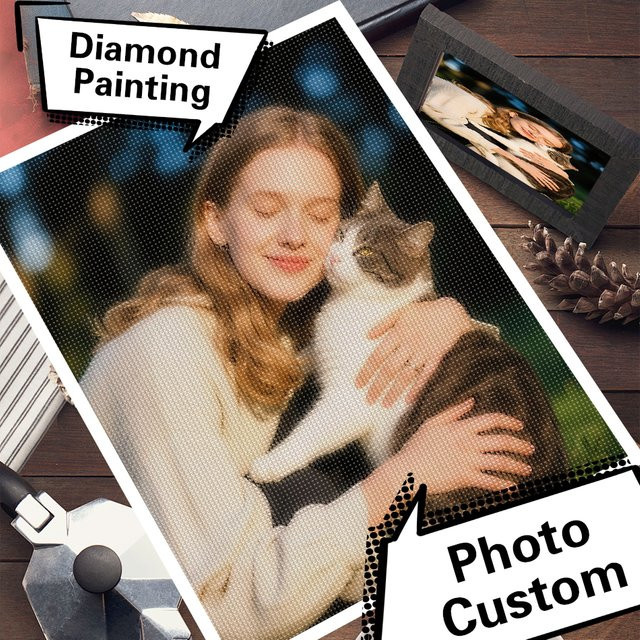 CHENISTORY Foto-Diamantmalerei nach Maß als DIY-Diamant-Mosaik und Kreuzstich-Stickerei für dein Hobby oder als persönliches Geschenk - Bild 1