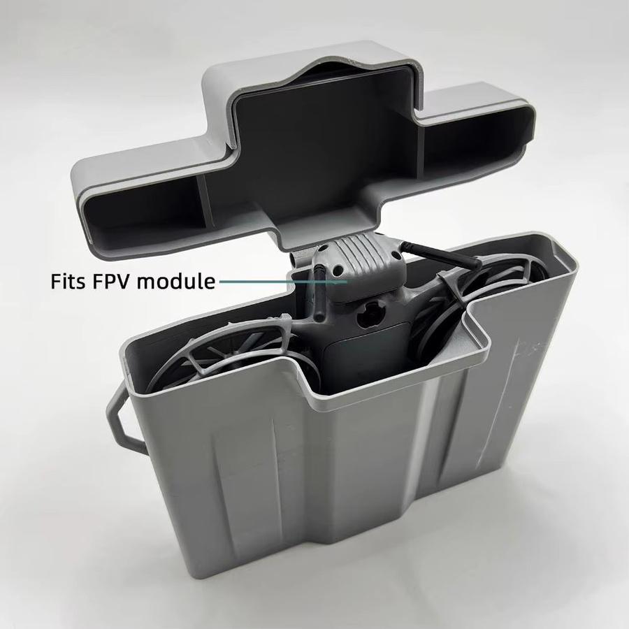 Stoßfestes Hartschalenetui für DJI Neo 2, wasserdichte und kompakte Aufbewahrungsbox für FPV-Module in Grau - Bild 2
