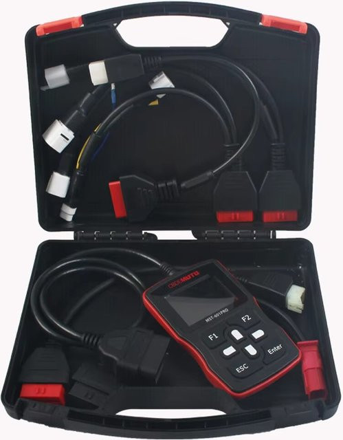 MST 601 PRO Motorrad Scanner OBD2 Code Reader 5in1 Diagnose Werkzeug Schwarz für Suzuki, Honda und Yamaha - Bild 1