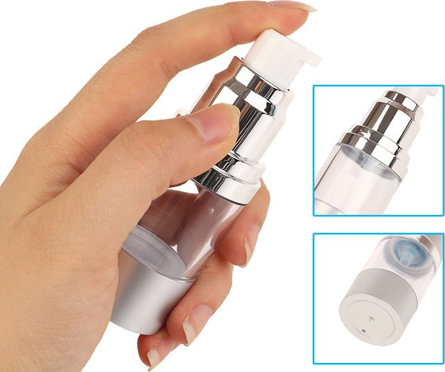 KuZHEN Leere Vakuumpumpflaschen, UV-Silber, Unisex, für Gesicht - Bild 1
