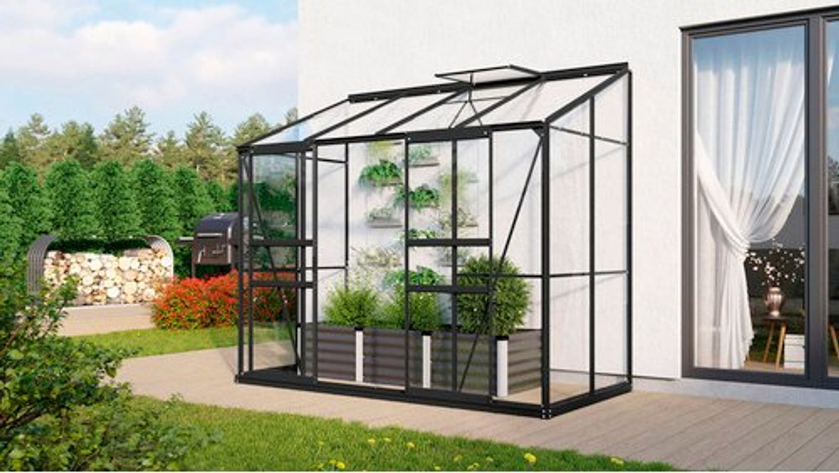 Vitavia Anlehngewächshaus Styx 3300, schwarz, B/H/T: 25,5 x 222 x 131,5 cm - Bild 3