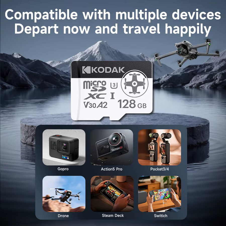 Kodak A2 Micro SD-Karte, 512 GB, Schwarz, bis zu 200 MB/s, TF-Speicherkarte für Drohnen und Nintendo Switch - Bild 3