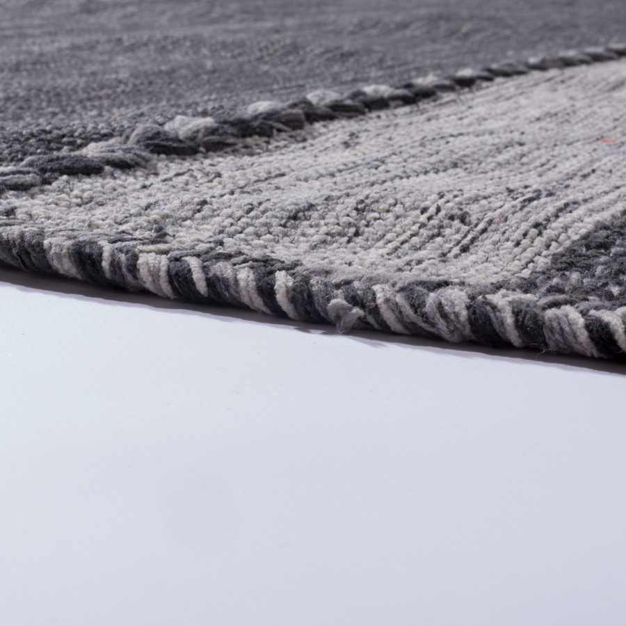Handwebteppich Kilian in Grau, Boho-Stil, Rechteckig, B/T: 80 x 150 cm - Bild 2