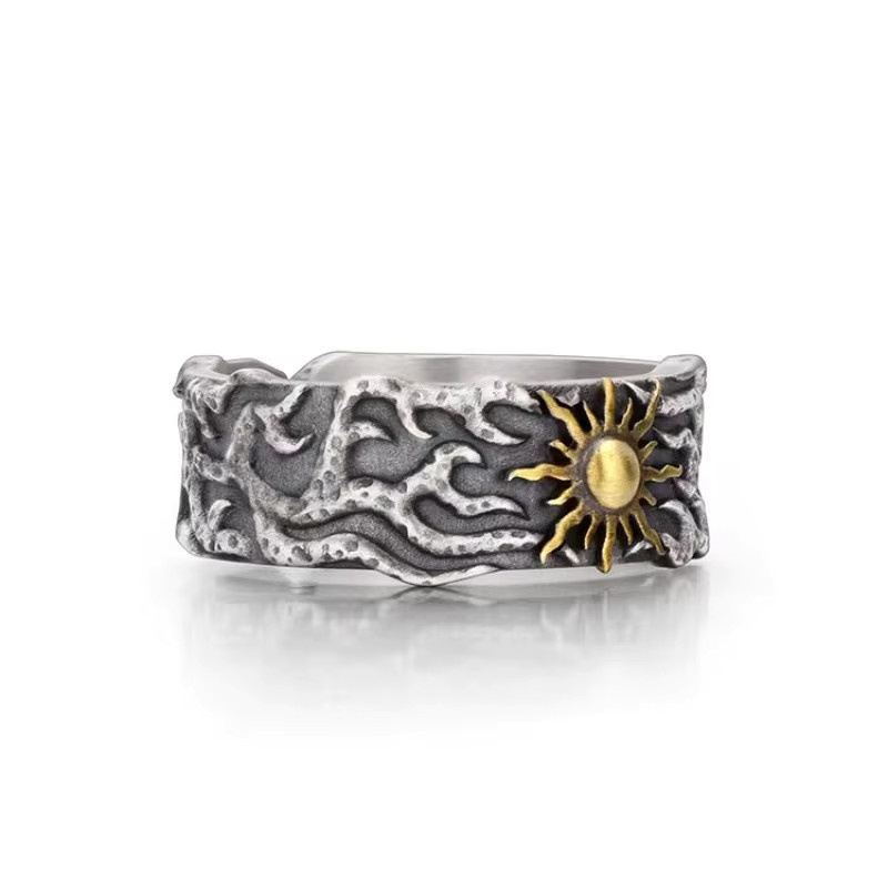 SAY Ring 925 Silber, Retro Oxid-Emaille, Damen - Bild 3