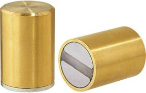 nVent HOFFMAN Stabgreifermagnet aus Neodym in Gold mit Kunststoffgehäuse, Durchmesser: 25 mm - Bild 1