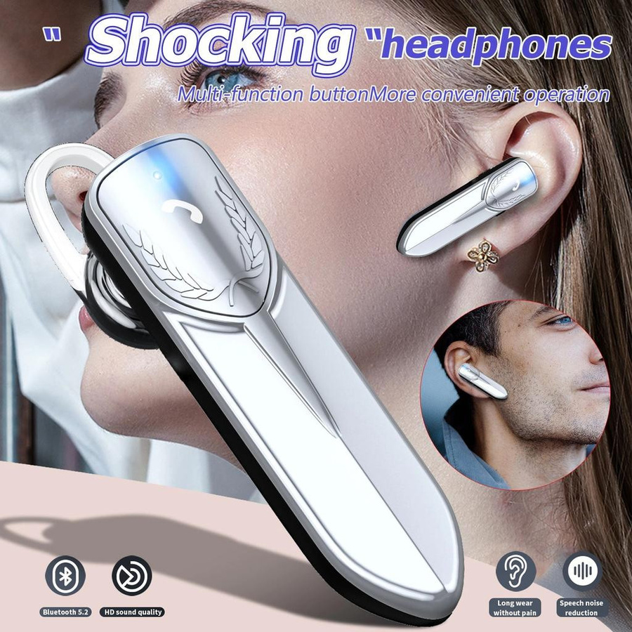 JQIQLY Business Wireless Bluetooth 5.2 Ohrhörer mit Rauschunterdrückung und Mikrofon in Gold - Bild 6
