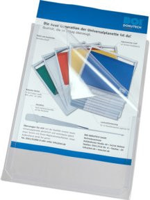 Eichner PVC-Dehnfaltentasche transparent oben offen B: 30,9 cm, H: 22,4 cm - Bild 1