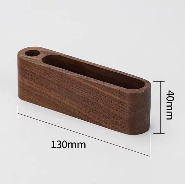 Love Home Garden Visitenkartenhalter aus Holz in Braun mit Stiftschlitz und Memo Pad Halterung - Bild 1