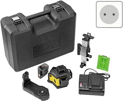 Stabila LAX 600 G Multilinienlaser selbstnivellierend mit 3 x 360 Grad grünen Laserlinien, 7-teiliges Set mit Akku und Ladegerät, Reichweite bis 40 m - Bild 1