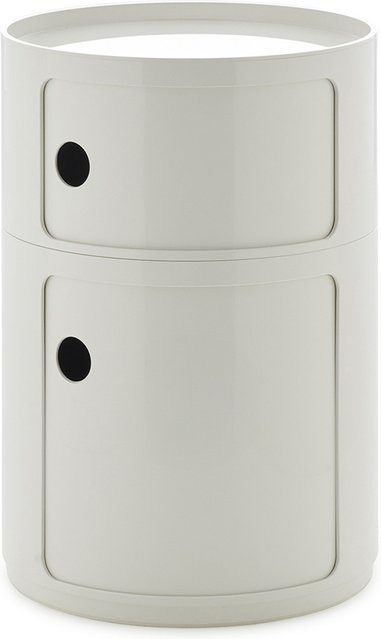 Kartell New Componibili Big 2 Elemente Design Regalsystem aus Kunststoff in Weiß glänzend - Bild 1