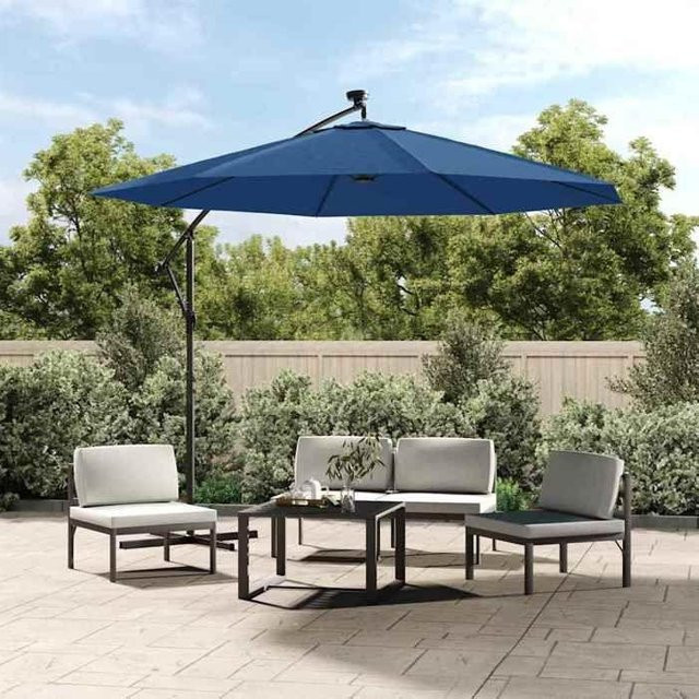 Maison Exclusive Ersatzstoff für Sonnenschirm aus Polyester, Farbe: Blau Azur, Durchmesser: 350 cm - Bild 1