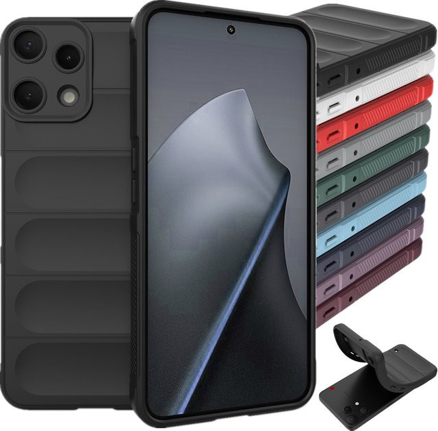 Flexible Silikonhülle für Nothing Phone 3A Lite in Purple und Black mit weichem Hautgefühl und Stoßschutz - Bild 1