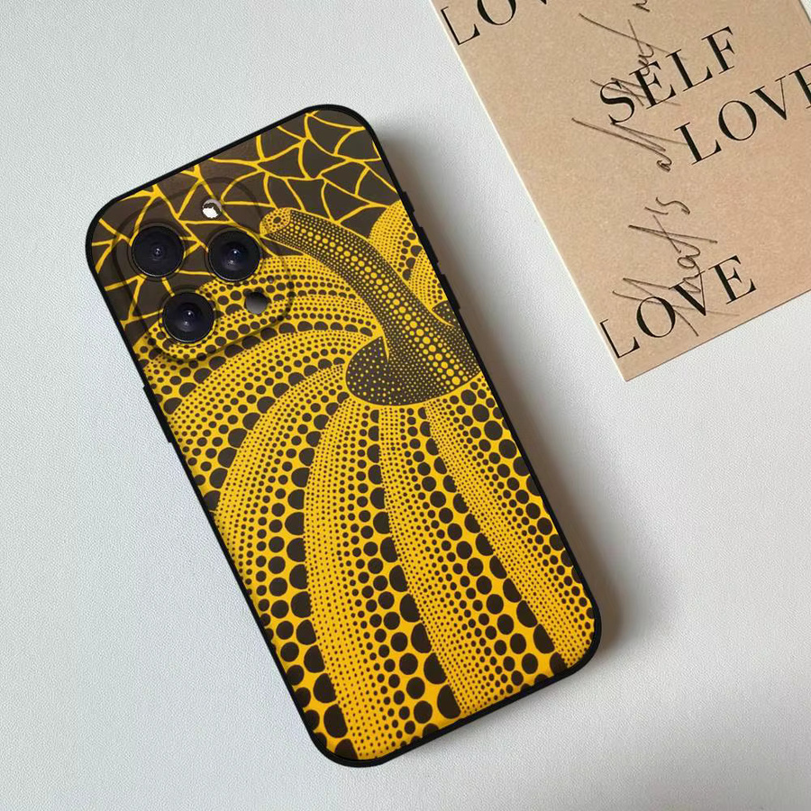 Handyhülle Kürbis Y-Yayoi K-Kusama Design für Apple iPhone 17 16 15 14 13 12 11 Pro Max Plus Mini aus weichem TPU - Bild 3