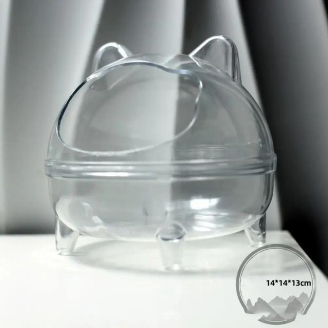 Yiran Furniture Transparente Hamster Badewanne aus Kunststoff für Sandbad und Maus Box in Transparent - Bild 1