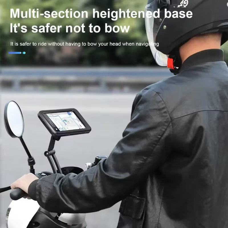 Wasserdichte Handyhalterung für Motorrad und Fahrrad in Schwarz mit 360 Grad Drehung und GPS-Funktion - Bild 3