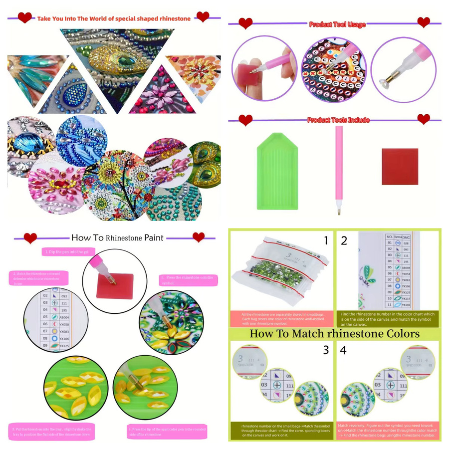 Diamant-Malset für Weihnachtsschlüsselanhänger, DIY Punkt-Diamant-Mosaik, 21-teiliges Set - Bild 5