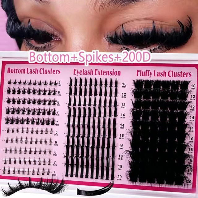 LIMEIKAI Wimpernverlängerungs-Set, 3D-Volumen-Wimpernbüschel, D-Curly, 10-18mm - Bild 1