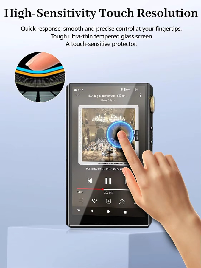 Hydrogen PET Displayschutzfolie Transparent für Oilsky G88 4,02 Zoll MP3-Player - Bild 3
