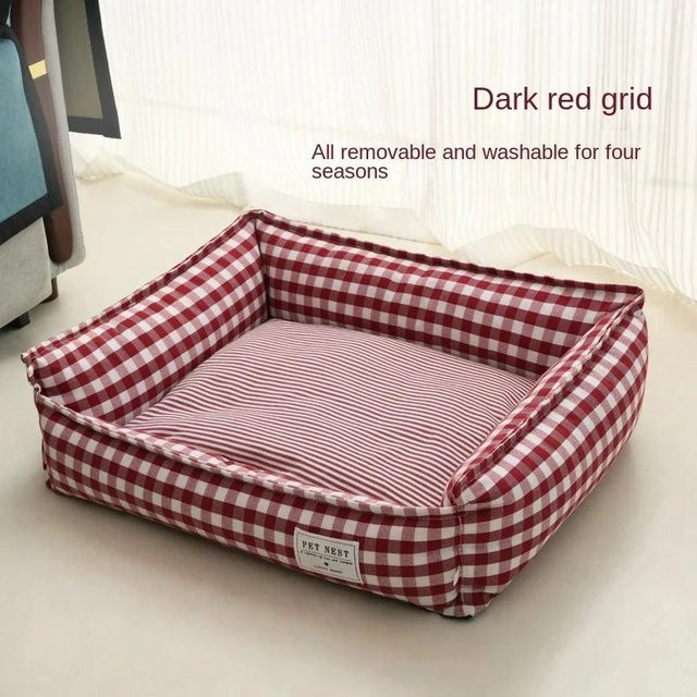 Warmes Nest Katzenbett und Hundehaus von Yiran Furniture in Rot, abnehmbar und rutschfest - Bild 1