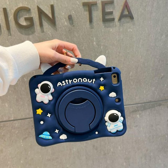 Samsung Tablet Hülle mit 360 Grad Drehung und Griffständer für Galaxy Tab A7 A8 A9 Plus A11 Plus in Blau - Bild 1