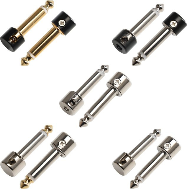 Pro C Audio-Adapter Mono-Stecker 6,35 mm vernickelt silber für E-Gitarre - Bild 1