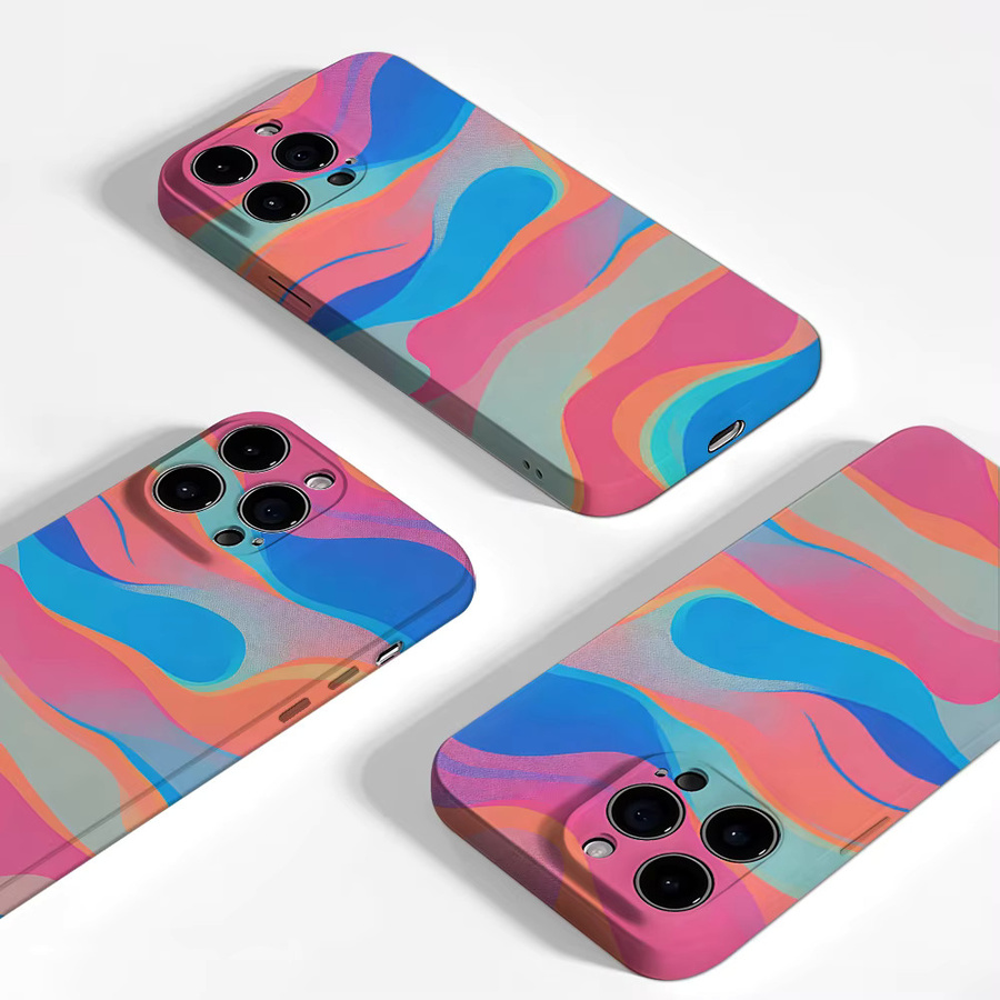 Potdemiel Aurea Case Matte Bumper MagSafe kompatible Schutzhülle für iPhone mit Gradient Wave Design in Multicolour - Bild 3