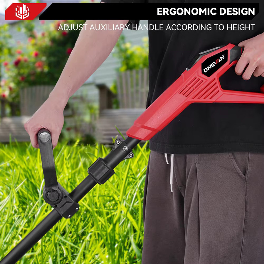 ONEVAN Bürstenloser Elektro-Gartenfräser 2500W in Rot für Makita LXT 18V Akku - Bild 4