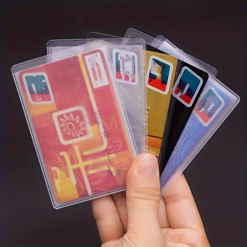 5 Sets transparente und mattierte PVC-Kartenhüllen, wasserdichte und antimagnetische Schutzhüllen für alle Arten von Karten - Bild 4