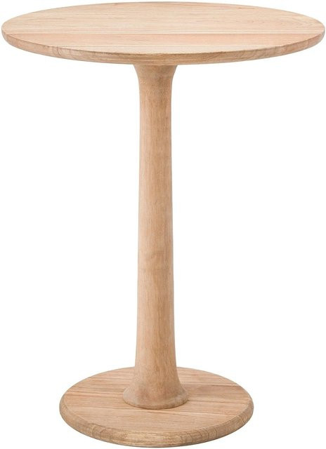 DELUKE Beistelltisch MERLE aus Mindi-Massivholz, rund, braun, B/T/H: 50 x 50 x 65 cm - Bild 1