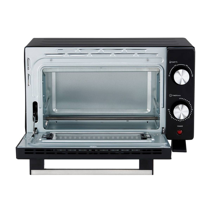 Pocoline Mini-Backofen aus Metall in Schwarz und Silber, Volumen: 9 l, B/H/T: 29,6 x 23,1 x 39,1 cm - Bild 2
