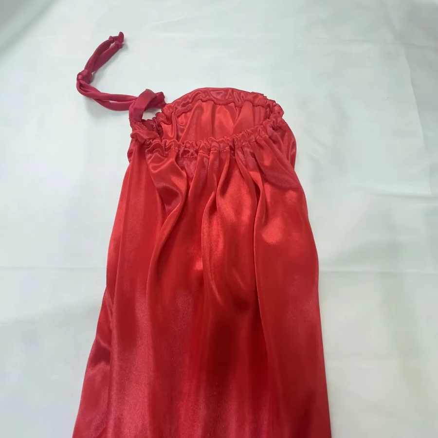 SeSperSpici Handgefertigter einlagiger Schlafsack für eine Person in Rot mit seidiger Haptik - Bild 2