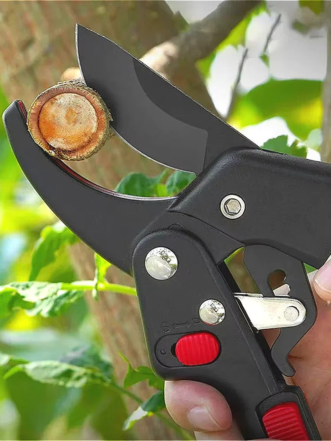 Skeyo Hochleistungs-Garten-Ratschenschere in Schwarz für Weiden und Sträucher - Bild 7
