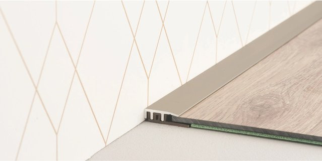 Abschlussprofil für Vinylböden Floever Spa Edelstahl Silber B/H/L: 20 mm x 4 mm x 900 mm - Bild 1